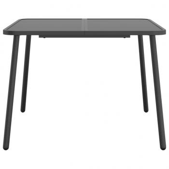 Gartentisch Anthrazit 100x100x71 cm Stahl