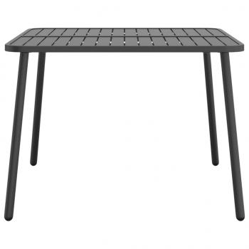 Gartentisch Anthrazit 100x100x71 cm Stahl