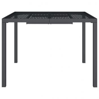 Gartentisch Anthrazit 100x100x72 cm Stahl