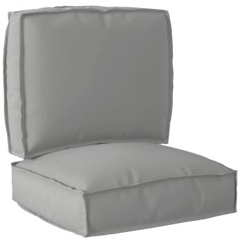 ARDEBO.de - Pallet Kissen Set 2-teilig Grau Polyesterstoff Standard