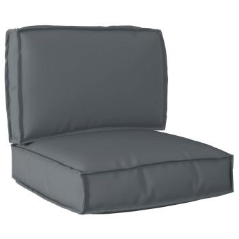ARDEBO.de - Palettenkissen-Set Set aus 2 Anthrazit Polyester Mittel