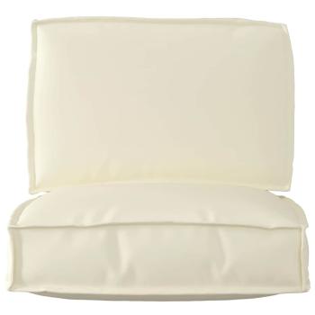 Pallet Kissen Set 2-teilig Creme Oxford Stoff Wasserabweisend