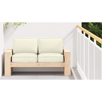 Pallet Kissen Set 2-teilig Creme Oxford Stoff Wasserabweisend