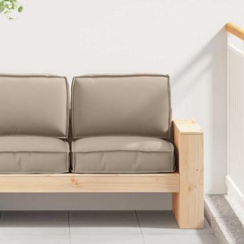 ARDEBO.de - Pallet Kissen Set 2er Set Taupe Polyester Mischgewebe