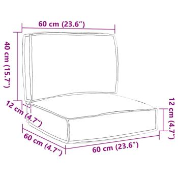 Palettkissen-Set 2er Set Weinrot Polyester Standard
