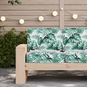 Palett Kissen Set Set von 2 Blattmuster Polyester