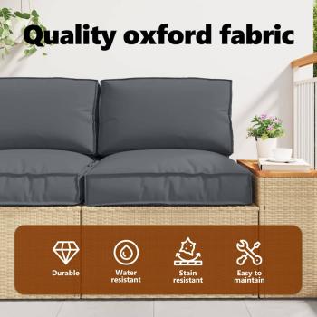 Pallet-Kissen-Set 2-teilig Anthrazit Polyester Wasserabweisend