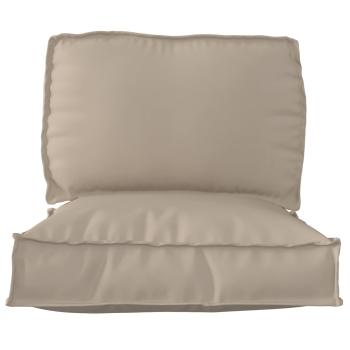 Palettenkissen Set 2-teilig Taupe Polyester Kissen Set