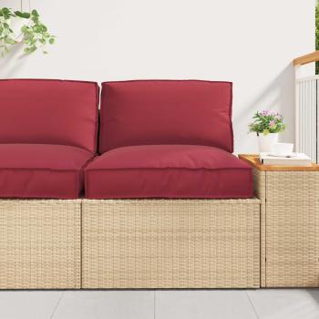 Pallet-Kissen-Set Set aus 2 Beige Polyester Mittel Kissen-Set
