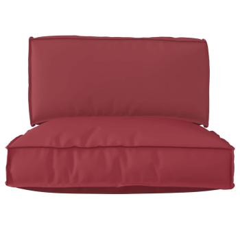 Pallet-Kissen-Set Set von 2 Burgunderrot Polyester Medium