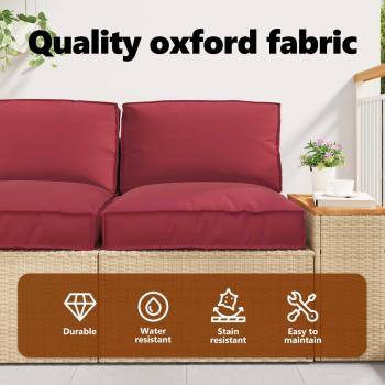 Pallet-Kissen-Set Set von 2 Burgunderrot Polyester Medium
