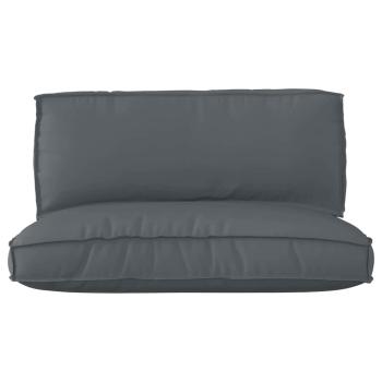 Palettkissen Set 2er Set Anthrazit Polyester Standard