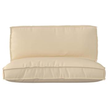 Palettkissen Set 2-teilig Beige Polyester Palettkissen