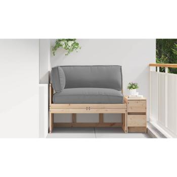 Pallet-Kissen Set 3er Set Grau Polyester Standard