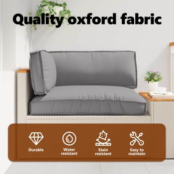 Pallet-Kissen Set 3er Set Grau Polyester Standard