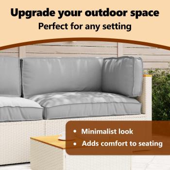 Pallet-Kissen Set 3er Set Grau Polyester Standard
