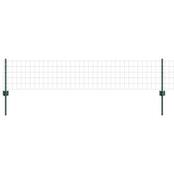 Gartenzaun Set Set aus 3 Grün Pulverbeschichteter Stahl Mittel
