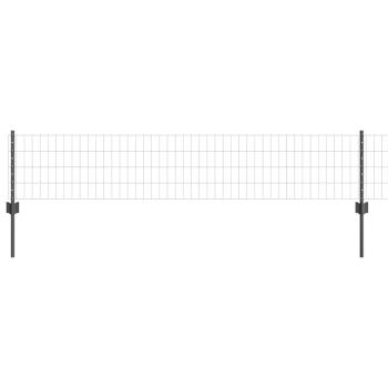 Euro Zaunset Set aus 3 Grau Metall 50 x 0,4 m