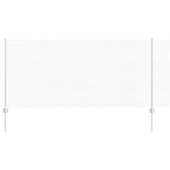 Geschweißter Drahtzaun mit 22 U-Pfosten Silber 1x25 m Stahl