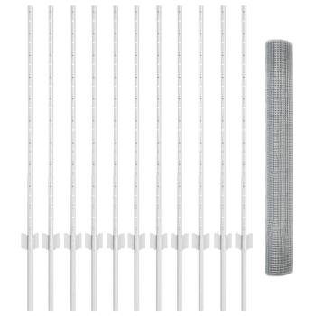 Gartenzaun Set Set aus 2 Verzinkter Stahl 25 m lang Langlebig