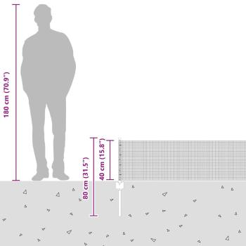 Schweißdrahtzaun mit 5 U-Pfosten Grün 0.4x10 m Stahl