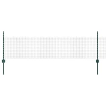 Geschweißter Drahtzaun mit 22 U-Posten Grün 0.5x50 m Stahl