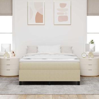 Boxspringbett mit Matratze Lichtgrün Grau 140x200 cm Cord-Stoff