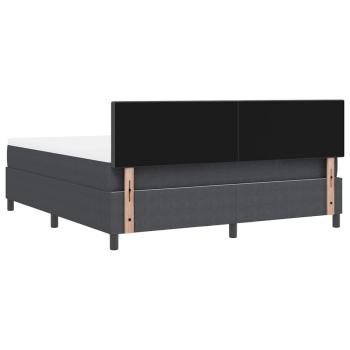 Boxspringbett mit Matratze Dunkelgrau Super King Cordstoff