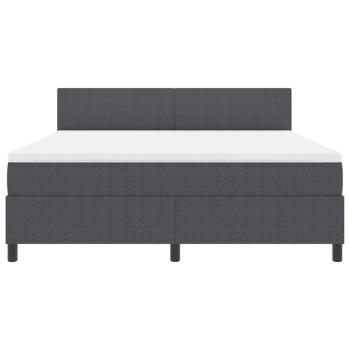 Boxspringbett mit Matratze Dunkelgrau Super King Cordstoff