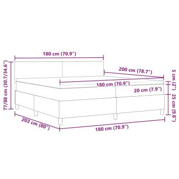 Boxspringbett mit Matratze Dunkelgrau Super King Cordstoff