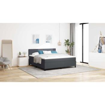 Boxspringbett mit Matratze Dunkelgrau Super King Cordstoff