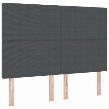Boxspringbett mit Matratze Dunkelgrau 140x200 cm Cord-Stoff