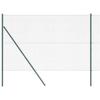 Schweißdrahtzaun mit 13 Pfosten Grün 1,5x25 m Stahl
