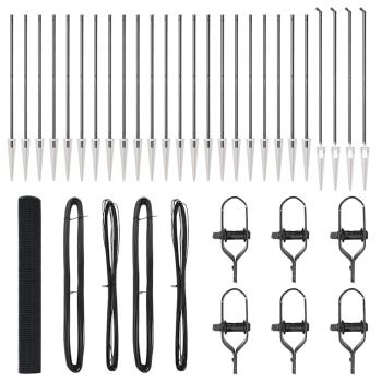 Geschweißter Drahtzaun mit 13 Spike-Pfosten Grau 1,4x50 m Stahl