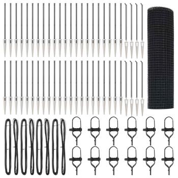 Schutzzaun mit 13 Spike-Posts Grau 0,8x100 m Stahl