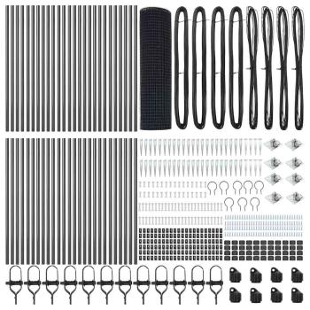 Schutzzaun mit 13 Spike-Posts Grau 0,8x100 m Stahl