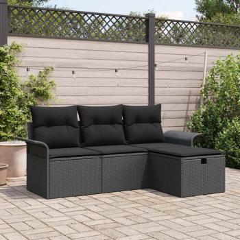 ARDEBO.de - Gartensofa-set 4 Stk. Poly Rattan