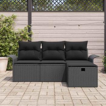 Gartensofa-set 4 Stk. Poly Rattan