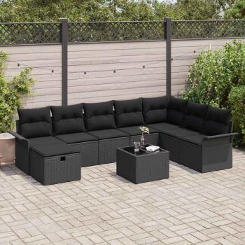 ARDEBO.de - Gartensofa-set 9 Stk. Poly Rattan