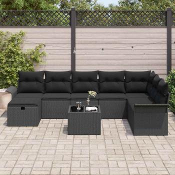 Gartensofa-set 9 Stk. Poly Rattan