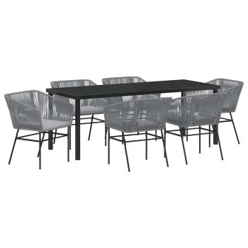 ARDEBO.de - Set von 4 Grau Poly-Rattan Standard UV-beständige Materialien