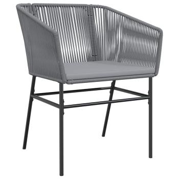 Set von 4 Grau Poly-Rattan Standard UV-beständige Materialien