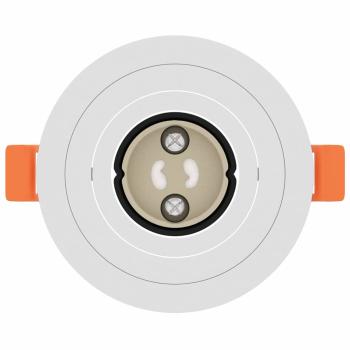 ARDEBO.de - Eingebaute Spotlights 12 Stück Rund GU10 Weiß Ø91 mm