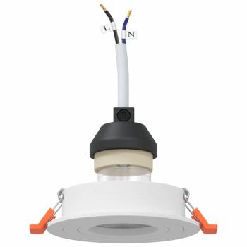 Einbau-Spots 24 Stk Rund GU10 Weiß Ø91 mm