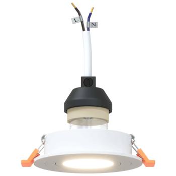 Einbau-Spots 24 Stk Rund GU10 Weiß Ø91 mm