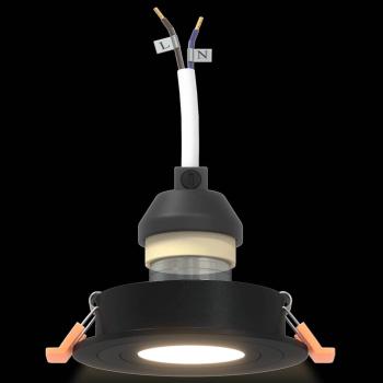 Einbauspotlights 6 Stück Rund GU10 Schwarz Ø91 mm