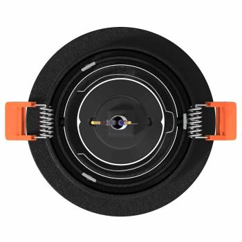 Einbauspotlights 6 Stück Rund GU10 Schwarz Ø91 mm