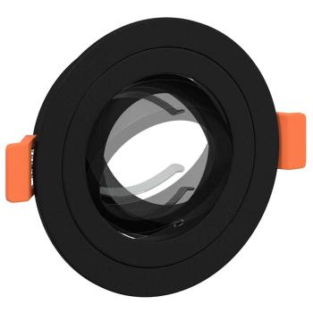 Einbaustrahler 12 Stück Rund GU10 Schwarz Ø91 mm