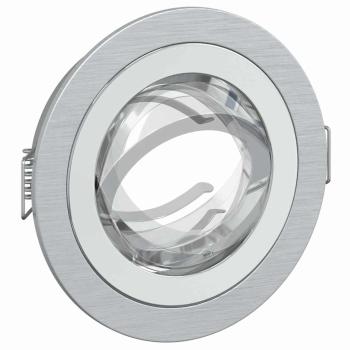 Einbau-Scheinwerfer 6 Stück Rund GU10 Silber Ø91 mm