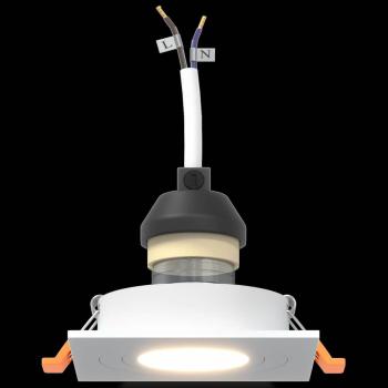 Eingebaute Strahler 12 Stück Quadratisch GU10 Weiß 91x91 mm